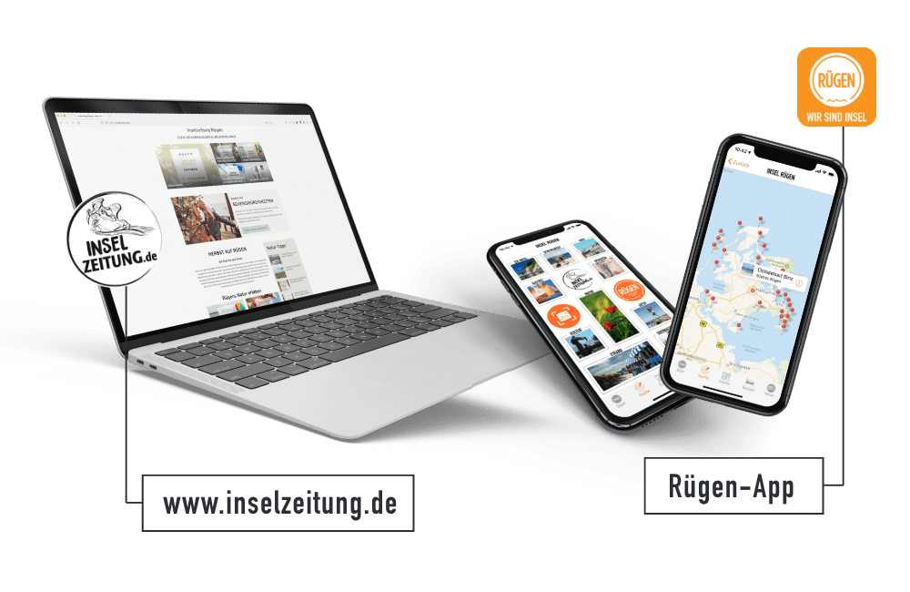 Inselzeitung und Rügen-App der ars publica Marketing GmbH in Bergen auf Rügen